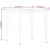 Matgrupp för trädgården 5 delar brun och svart vidaXL 80 cm table length – miniatyr 8