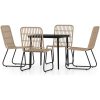 Matgrupp för trädgården 5 delar ek vidaXL 80 cm table length – miniatyr 2