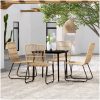 Matgrupp för trädgården 5 delar ek vidaXL 80 cm table length – miniatyr 1