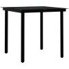 Matgrupp för trädgården 5 delar grå och svart vidaXL 80 cm table length – miniatyr 3