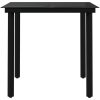 Matgrupp för trädgården 5 delar grå och svart vidaXL 80 cm table length – miniatyr 4