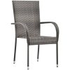 Matgrupp för trädgården 5 delar grå och svart vidaXL 80 cm table length – miniatyr 5