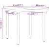 Matgrupp för trädgården 5 delar grå och svart vidaXL 80 cm table length – miniatyr 7