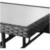 Matgrupp för trädgården 5 delar konstrotting svart vidaXL 80 cm table length – miniatyr 7