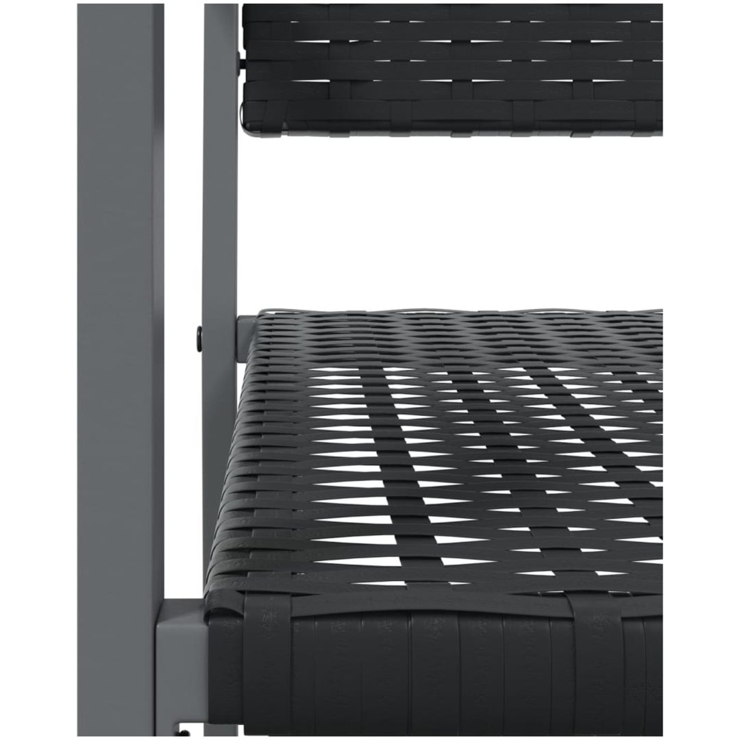 Matgrupp för trädgården 5 delar konstrottning & stål vidaXL 80 cm table length – bild 7