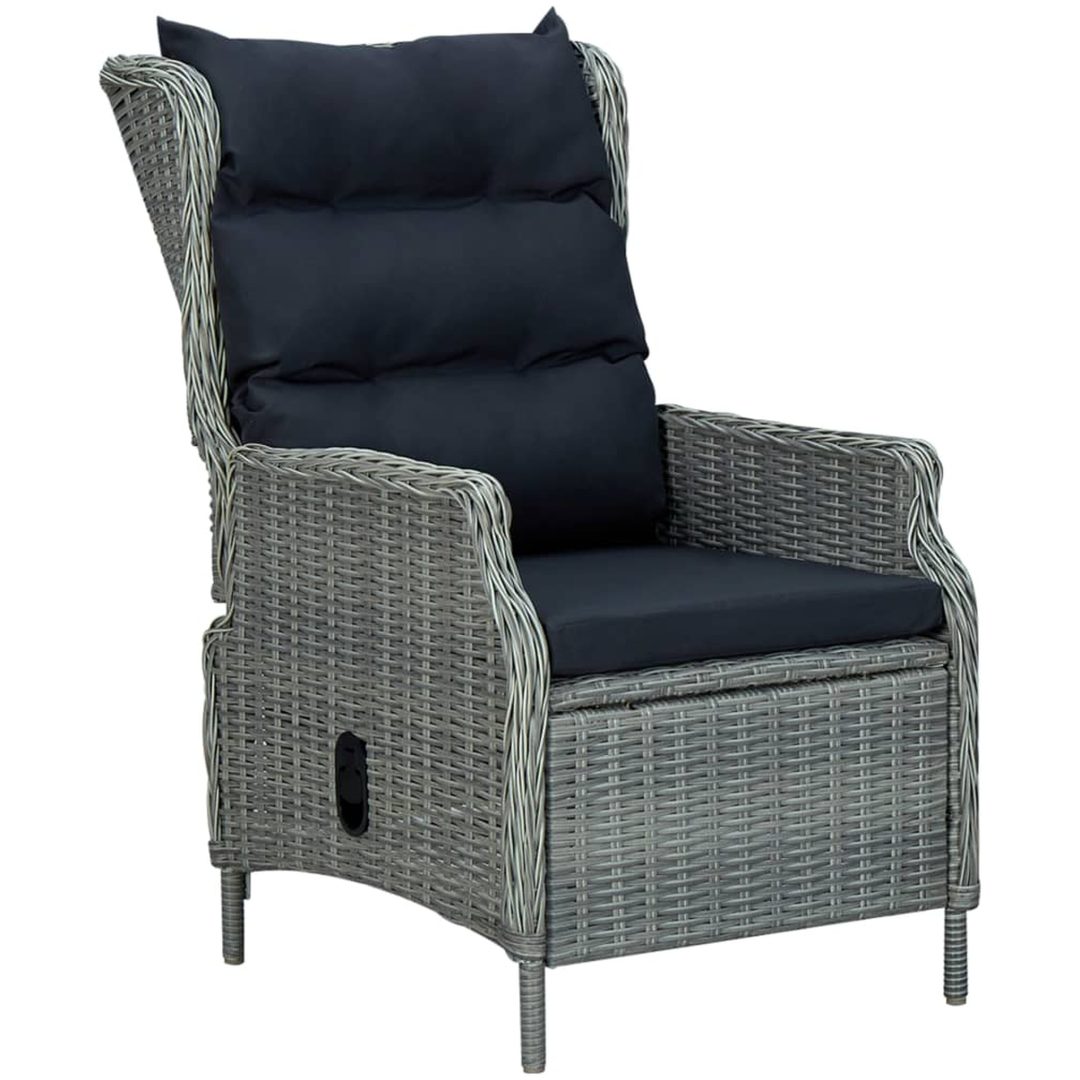 Matgrupp för trädgården 5 delar ljusgrå vidaXL 80 cm table length – bild 3