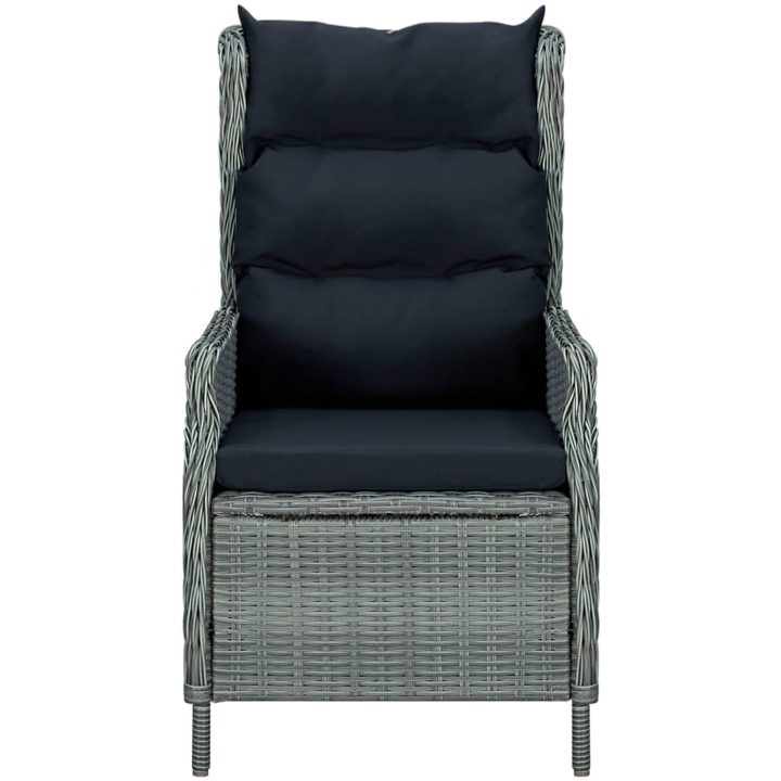 Matgrupp för trädgården 5 delar ljusgrå vidaXL 80 cm table length – bild 4