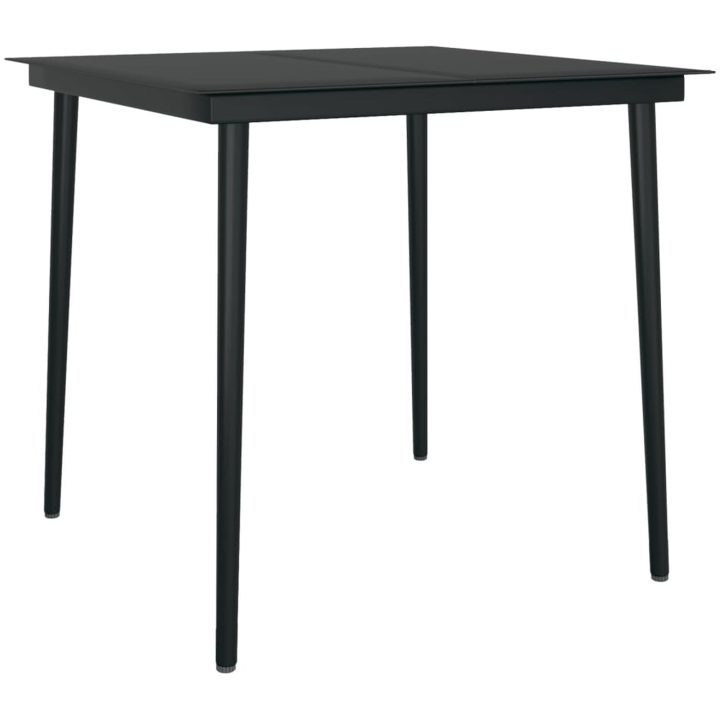 Matgrupp för trädgården 5 delar ljusgrå vidaXL 80 cm table length – bild 5