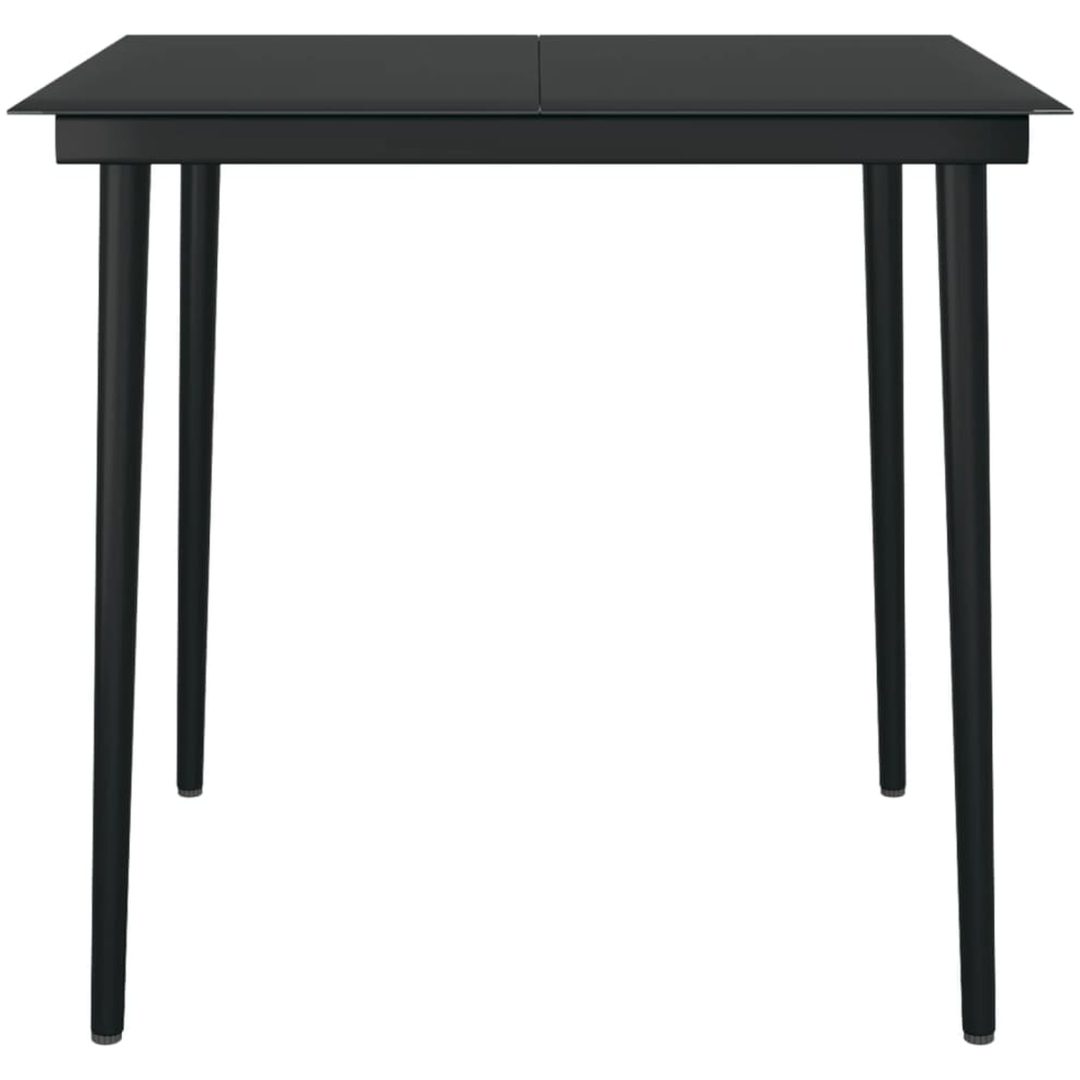 Matgrupp för trädgården 5 delar ljusgrå vidaXL 80 cm table length – bild 6