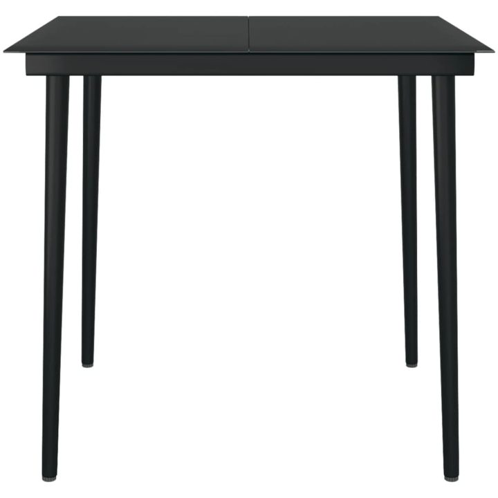 Matgrupp för trädgården 5 delar ljusgrå vidaXL 80 cm table length – bild 6