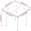 Matgrupp för trädgården 5 delar ljusgrå vidaXL 80 cm table length – miniatyr 8