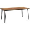 Matgrupp för trädgården 5 delar massivt akacia&metall vidaXL 180 cm table length – miniatyr 5