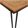 Matgrupp för trädgården 5 delar massivt akacia&metall vidaXL 180 cm table length – miniatyr 7