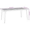 Matgrupp för trädgården 5 delar massivt akacia&metall vidaXL 180 cm table length – miniatyr 8
