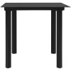 Matgrupp för trädgården 5 delar svart glas och stål vidaXL 80 cm table length – miniatyr 4