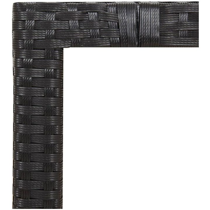 Matgrupp för trädgården 5 delar svart konstrotting&massivakacia vidaXL 90 x 90 x 75 cm – bild 8
