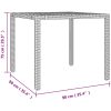 Matgrupp för trädgården 5 delar svart konstrotting&massivakacia vidaXL 90 x 90 x 75 cm – miniatyr 9