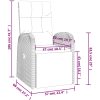 Matgrupp för trädgården 5 delar svart konstrotting&massivakacia vidaXL 90 x 90 x 75 cm – miniatyr 10