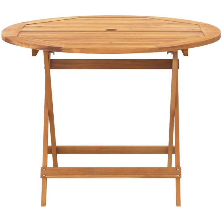 Matgrupp för trädgården 5 delar svart konstrotting/massivt trä vidaXL 90 x 75 cm – bild 5