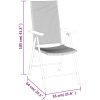 Matgrupp för trädgården 5 delar svart och brun konstrottning vidaXL 160 cm table length – miniatyr 10