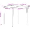 Matgrupp för trädgården 5 delar svart vidaXL 80 cm table length – miniatyr 8