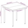 Matgrupp för trädgården 5delar med dynor konstrotting och svart vidaXL 80 cm table length – miniatyr 8