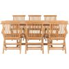 Matgrupp för trädgården 7 delar 150-200x100x75 cm teakträ vidaXL – miniatyr 3
