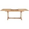 Matgrupp för trädgården 7 delar 150-200x100x75 cm teakträ vidaXL – miniatyr 6