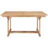 Matgrupp för trädgården 7 delar 150-200x100x75 cm teakträ vidaXL – miniatyr 7