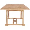 Matgrupp för trädgården 7 delar 150-200x100x75 cm teakträ vidaXL – miniatyr 9