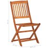 Matgrupp för trädgården 7 delar 180x90x75 cm massivt akaciaträ vidaXL – miniatyr 11