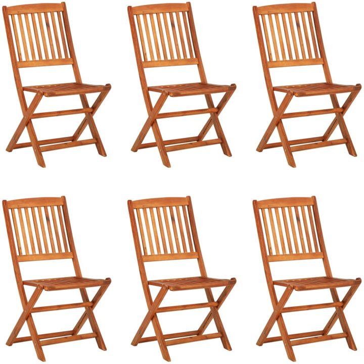 Matgrupp för trädgården 7 delar 180x90x75 cm massivt akaciaträ vidaXL – bild 3