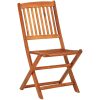 Matgrupp för trädgården 7 delar 180x90x75 cm massivt akaciaträ vidaXL – miniatyr 4