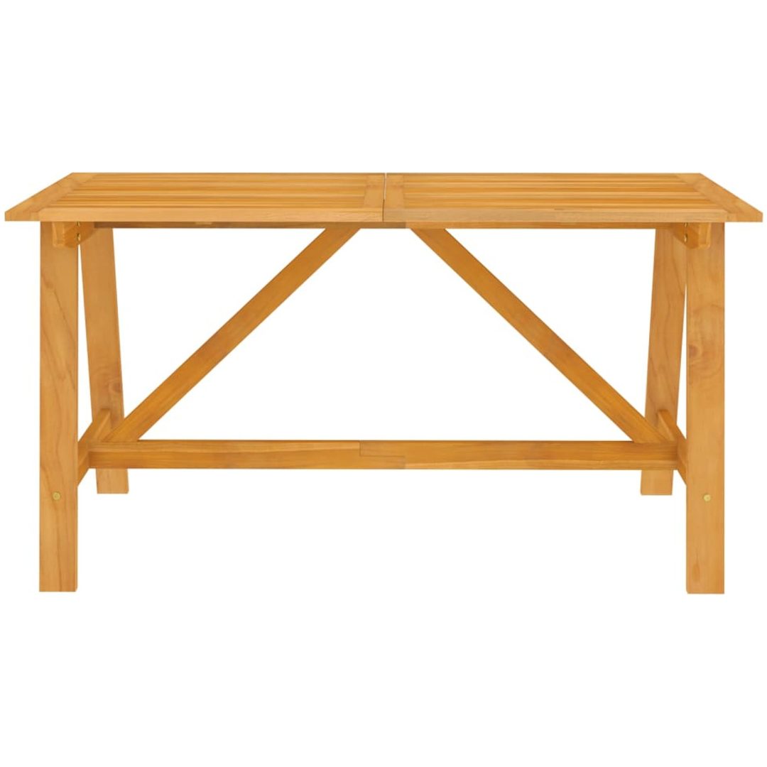Matgrupp för trädgården 7 delar akaciaträ vidaXL 140 cm table length – bild 4