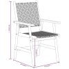 Matgrupp för trädgården 7 delar akaciaträ vidaXL 140 cm table length – miniatyr 8