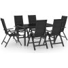 Matgrupp för trädgården 7 delar aluminium antracit vidaXL – miniatyr 1