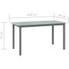Matgrupp för trädgården 7 delar aluminium silver och svart vidaXL 150 cm table length – miniatyr 12