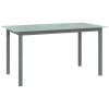 Matgrupp för trädgården 7 delar aluminium silver och svart vidaXL 150 cm table length – miniatyr 9