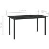 Matgrupp för trädgården 7 delar aluminium svart vidaXL 150 cm table length – miniatyr 11