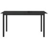 Matgrupp för trädgården 7 delar aluminium svart vidaXL 150 cm table length – miniatyr 9