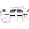 Matgrupp för trädgården 7 delar antracit metallnät vidaXL 110 cm table length – miniatyr 9