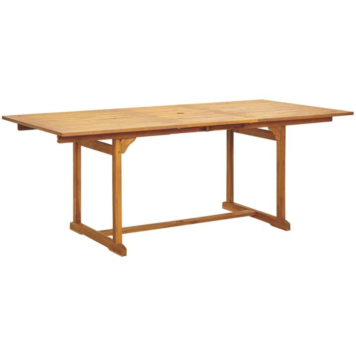 Matgrupp för trädgården 7 delar beige konstrotting/massivt trä vidaXL – bild 5