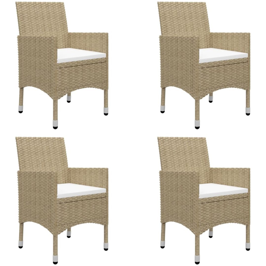 Matgrupp för trädgården 7 delar beige vidaXL – bild 5