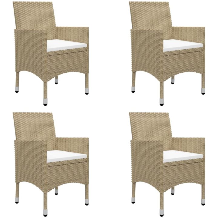 Matgrupp för trädgården 7 delar beige vidaXL – bild 5