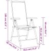 Matgrupp för trädgården 7 delar brun aluminium vidaXL 150 cm bordslängd – miniatyr 11
