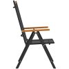 Matgrupp för trädgården 7 delar brun aluminium vidaXL 150 cm bordslängd – miniatyr 6