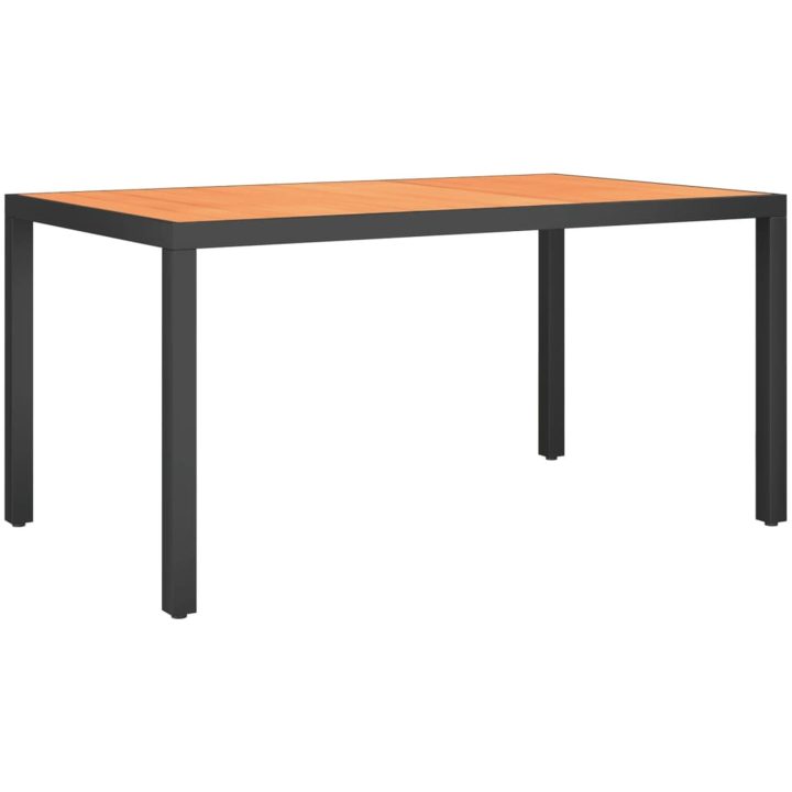 Matgrupp för trädgården 7 delar brun aluminium vidaXL 150 cm bordslängd – bild 9
