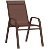 Matgrupp för trädgården 7 delar brun och svart vidaXL 140 cm bordslängd – miniatyr 4
