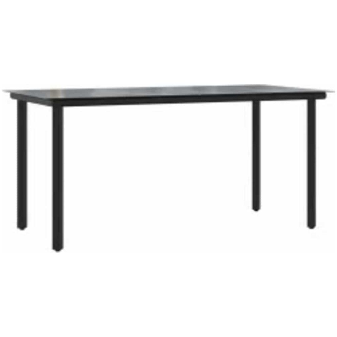 Matgrupp för trädgården 7 delar brun polyrotting glas vidaXL 160 x 80 x 74 cm – bild 5