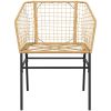 Matgrupp för trädgården 7 delar brun polyrotting glas vidaXL 160 x 80 x 74 cm – miniatyr 6